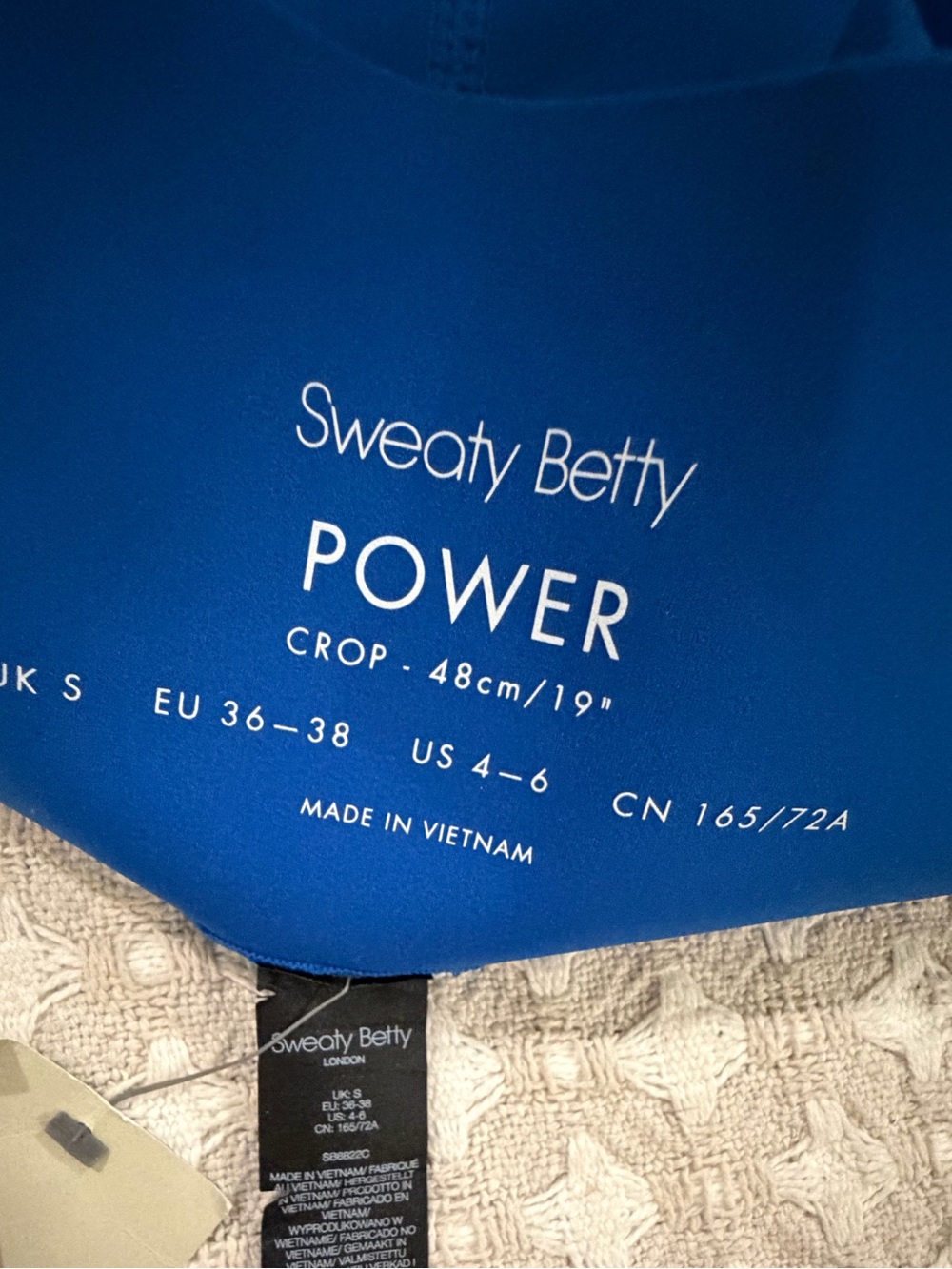 Sweaty Betty Power Crop Sports Bra - Royal Blue